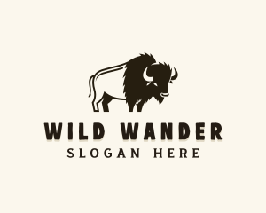 Animal Bison Wildlife logo design