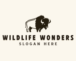 Animal Bison Wildlife logo design