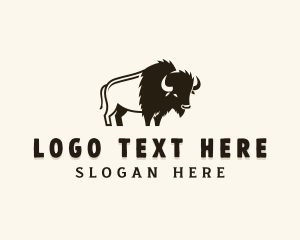 Animal Bison Wildlife Logo