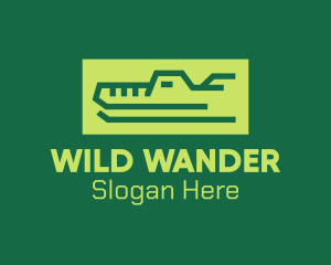 Green Wild Crocodile logo design