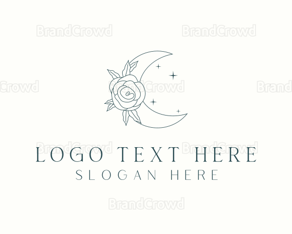 Elegant Flower Moon Logo