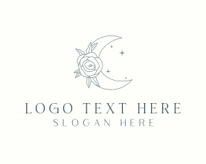 Elegant Flower Moon  logo design