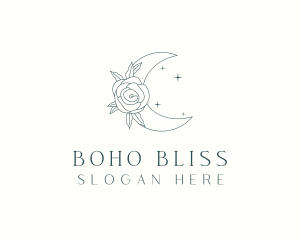 Elegant Flower Moon  logo design