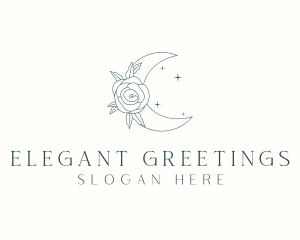 Elegant Flower Moon  logo design