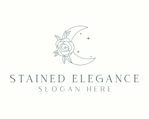 Elegant Flower Moon  logo design