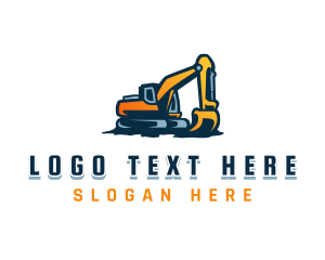 Excavator - Industrial Excavation Machinery logo design
