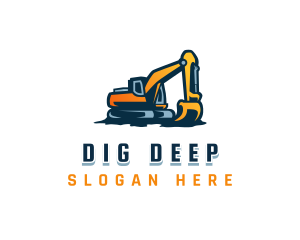 Excavate - Industrial Excavation Machinery logo design