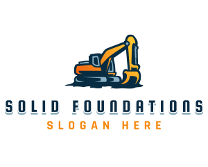 Heavy Equipment - Industrial Excavation Machinery logo design