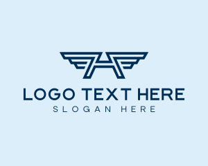 Aeronautics - Air Force Wings Letter A logo design