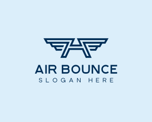 Air Force Wings Letter A  logo design