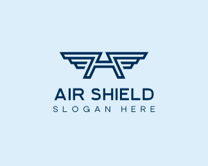 Air Force Wings Letter A  logo design