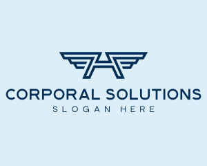Corporal - Air Force Wings Letter A logo design