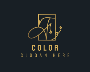 Golden - Luxury Calligraphy Letter F logo design