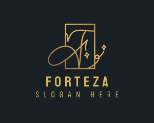 Luxury Calligraphy Letter F logo design