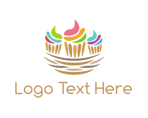 Nest - Cupcake Pastry Nest logo design