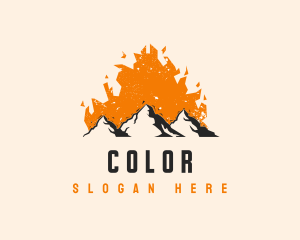 Campground - Mountain Fire Heat logo design