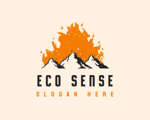 Climate - Mountain Fire Heat logo design