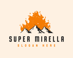 Mountain Fire Heat logo design