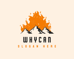 Base Camp - Mountain Fire Heat logo design