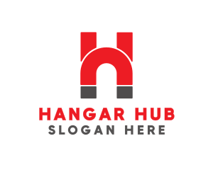 Red Magnet H logo design