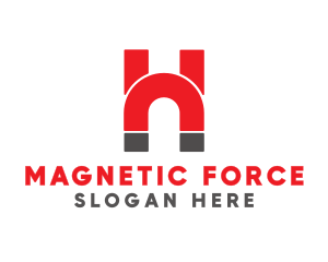 Magnetism - Red Magnet H logo design