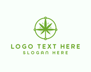 Cannabis - Green Cannabis Leaf logo design