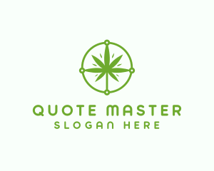 Green Cannabis Leaf logo design