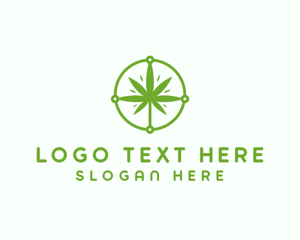 Cannabis - Green Cannabis Leaf logo design