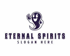 Happy Ghost Spirit logo design