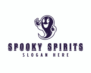 Happy Ghost Spirit logo design