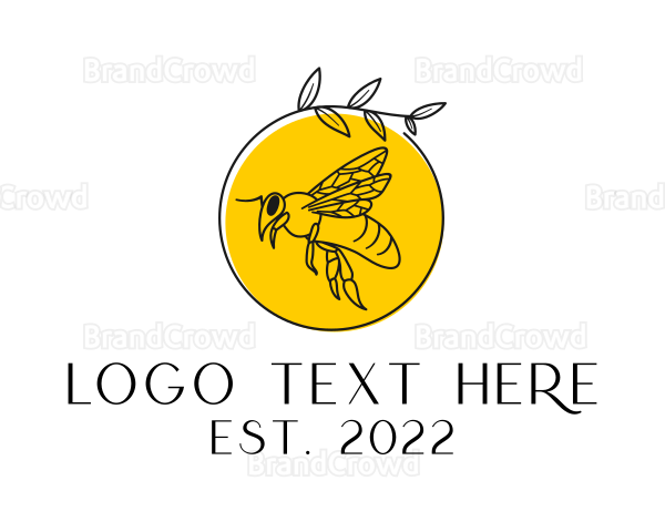 honey bee logo design