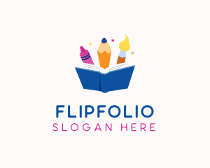 Flipbook - Education Book Learn logo design