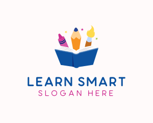 Education Book Learn logo design