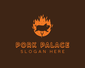 Pork - Roasted Pork BBQ logo design
