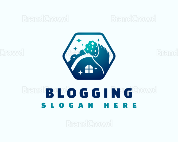 Cleaning Sponge Housekeeping Logo