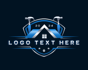 Refurbish - Hammer Renovation Roof logo design