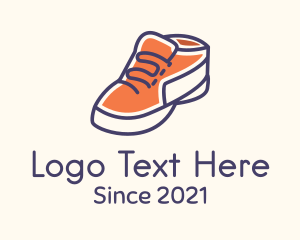 Runners - Orange Shoe Footwear logo design