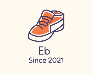 Basketball Shoe - Orange Shoe Footwear logo design