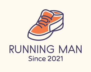Sneaker - Orange Shoe Footwear logo design