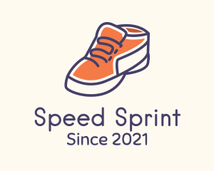 Runners - Orange Shoe Footwear logo design