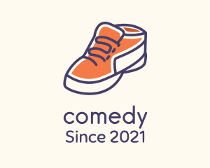 Basketball Shoe - Orange Shoe Footwear logo design
