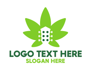 Therapy - Guitar Tuner Marijuana logo design