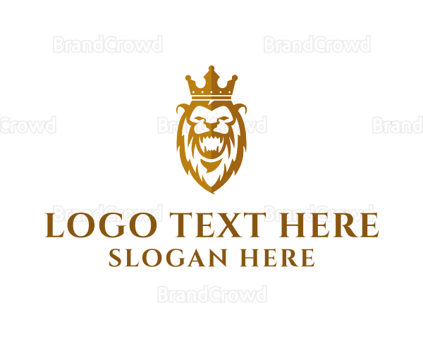 Golden Wild Lion Logo