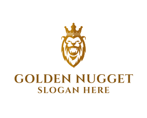 Golden Wild Lion logo design