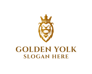 Golden Wild Lion logo design