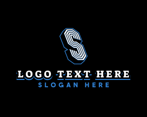 Program - Digital Circuit Technology Letter S logo design