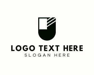 Letter J - Digital Tech Shield logo design