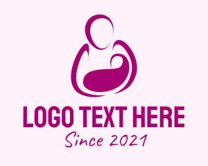 Pregnancy - Purple Woman Maternity logo design