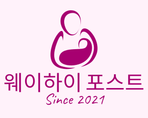 Purple Woman Maternity logo design