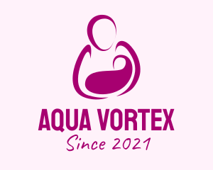 Purple Woman Maternity logo design